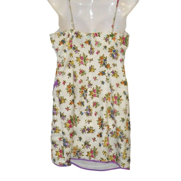 ** SOLD ** X by NBD Floral Boucle-Embroidered Asian-Inspired Mini Dress Size S - Picture 2 of 7
